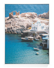 24x32 Milos Village Framed Canvas Wall Art | Coastal | Marshalls | Marshalls