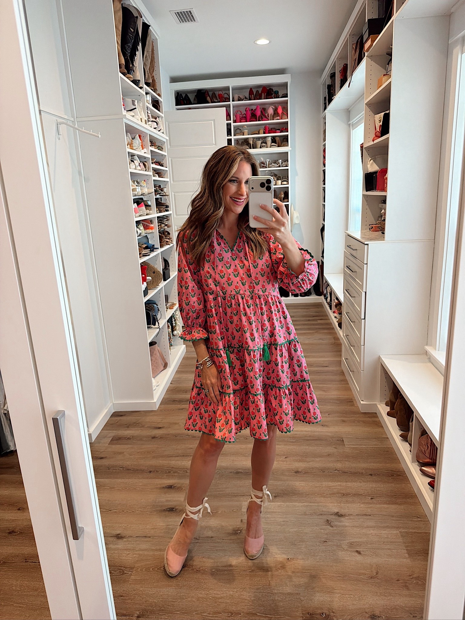 In a small dress, wedges and accessories for spring - fits tts.

#LTKootd #LTKgrwm #LTKSeasonal