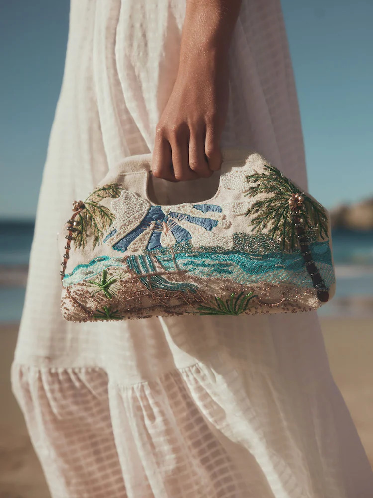 Buy Natural Scenic Cut Out Clutch Bag from Next United Arab Emirates | Next UAE