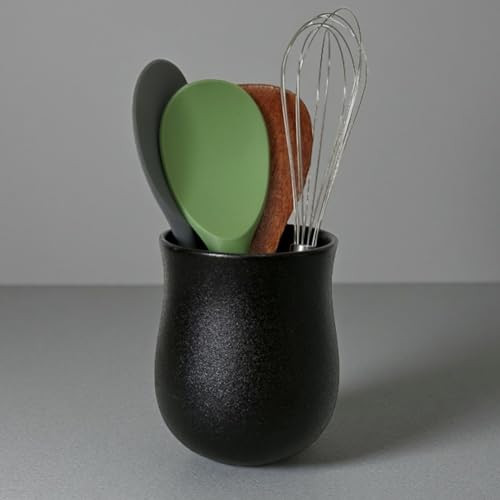 Short Kitchen Utensil Holder for Kitchen Counter, Ceramic Small Utensil Crock & Vase & Holder for... | Amazon (US)
