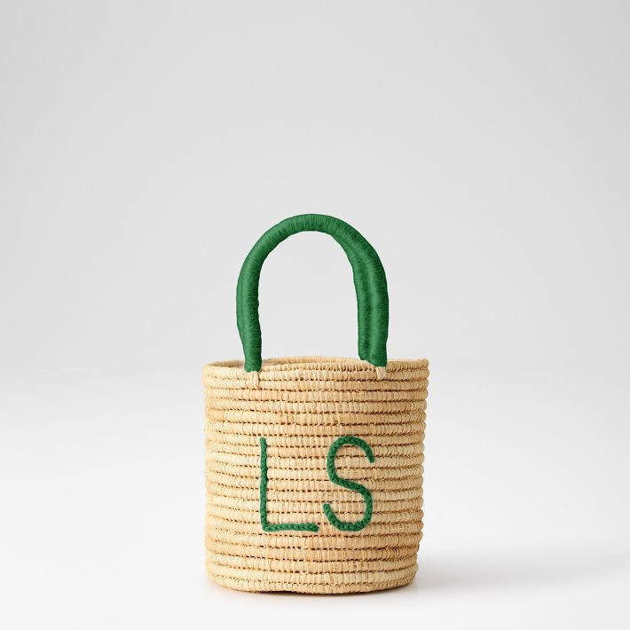 Hand Embroidered Raffia Handbag | Mark and Graham