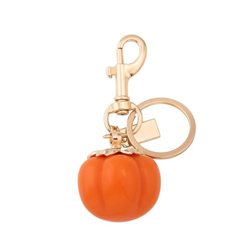 SORGERLY Halloween Pumpkin Bag Charm Keychain - Gold Key Chain, Cute Purse Handbags Backpack Accessories - Christmas Gift for Women (Yellow pumpkin) | Amazon (US)
