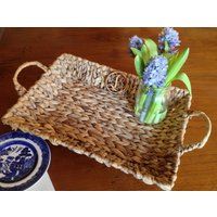 Monogram Basket-Large, Wicker Letter Tray, Market Basket Rustic Hostess Gift, Gift Basket, Bread Wit | Etsy (US)