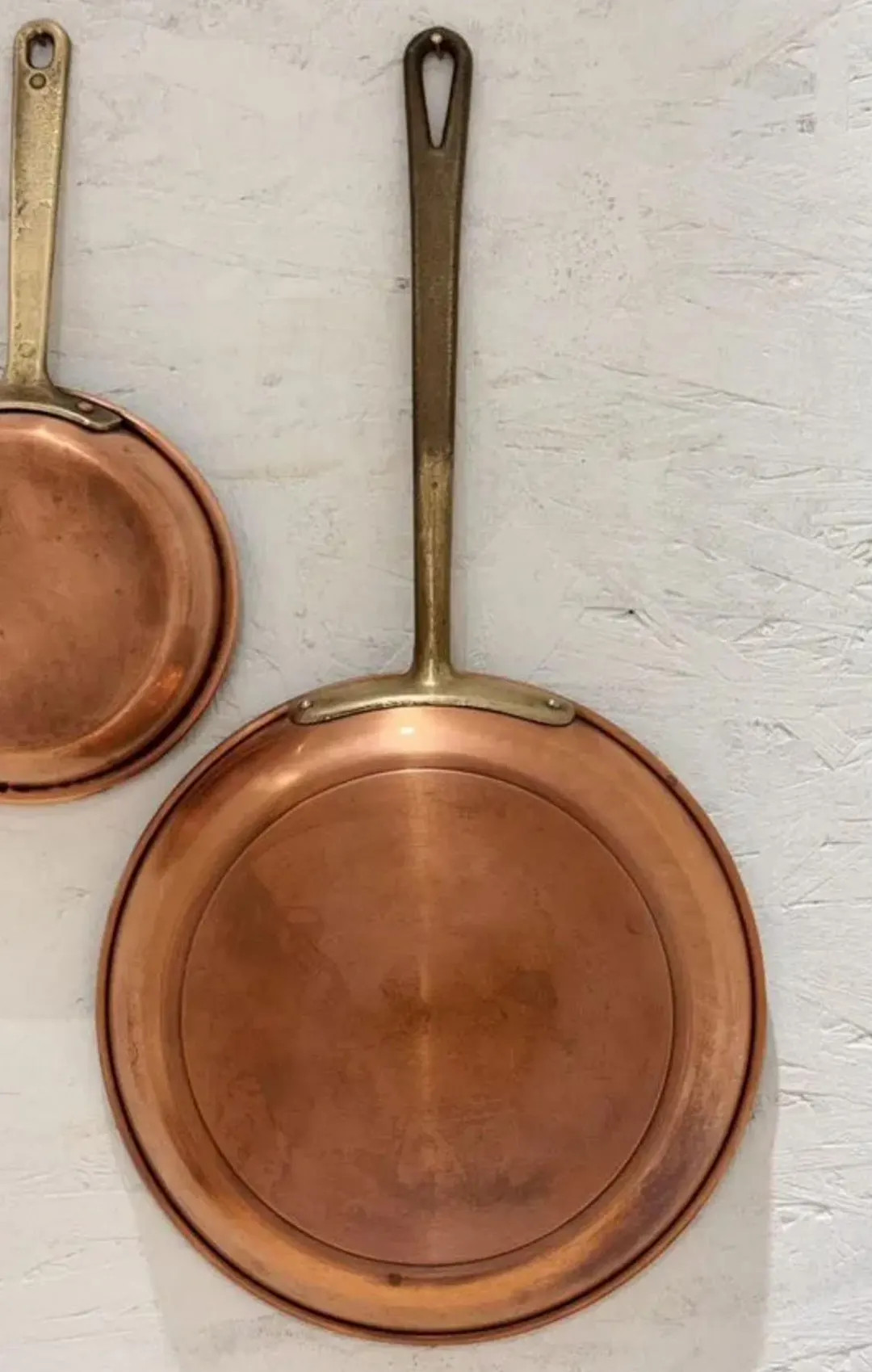 Copper Frying Pans Set – 3 Copper Skillets with Brass Handles | Etsy (Global)