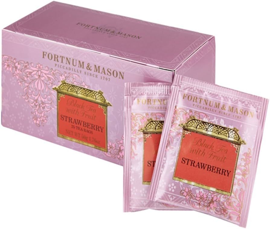 Fortnum & Mason British Tea, Black Tea with Strawberry, 25 Count Teabags | Amazon (US)