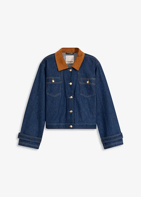 Jeansjacke mit Cordkragen | Bonprix DE