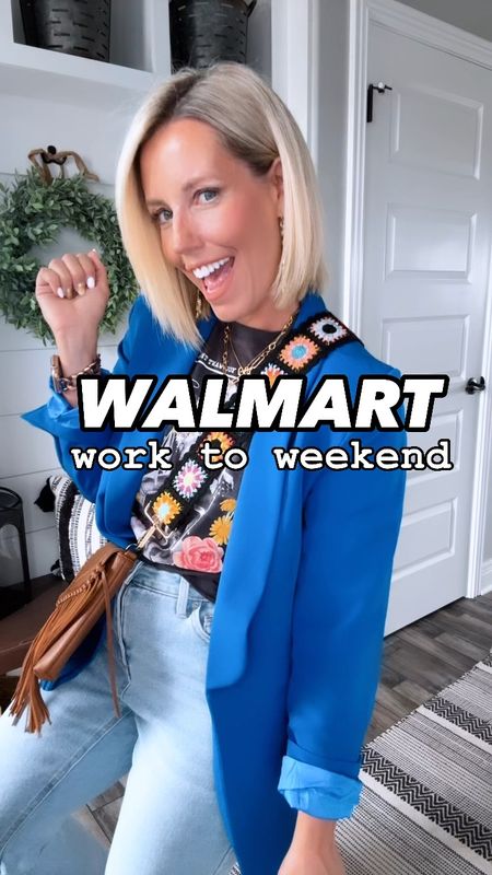 You seriously need to add this @walmart blazer to cart and check out ASAP!!! It’s on sale for $11 and soooo good and fun to style!!! Comes in 2 other colors and they are all on sale for now!!!
⬇️⬇️⬇️
Blazer sized up to medium 
Amazon jeans sized up to 6
Walmart jeans TTS size 4
Tops/tees all TTS size small

#LTKfindsunder50 #LTKstyletip #LTKsalealert