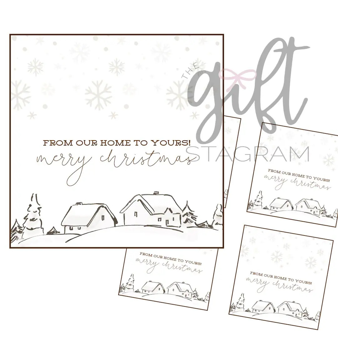 From Our Home to Yours Gift Tag | DIGITAL DOWNLOAD | Holiday Gift Tag | Merry Christmas Gift Tags... | Etsy (US)