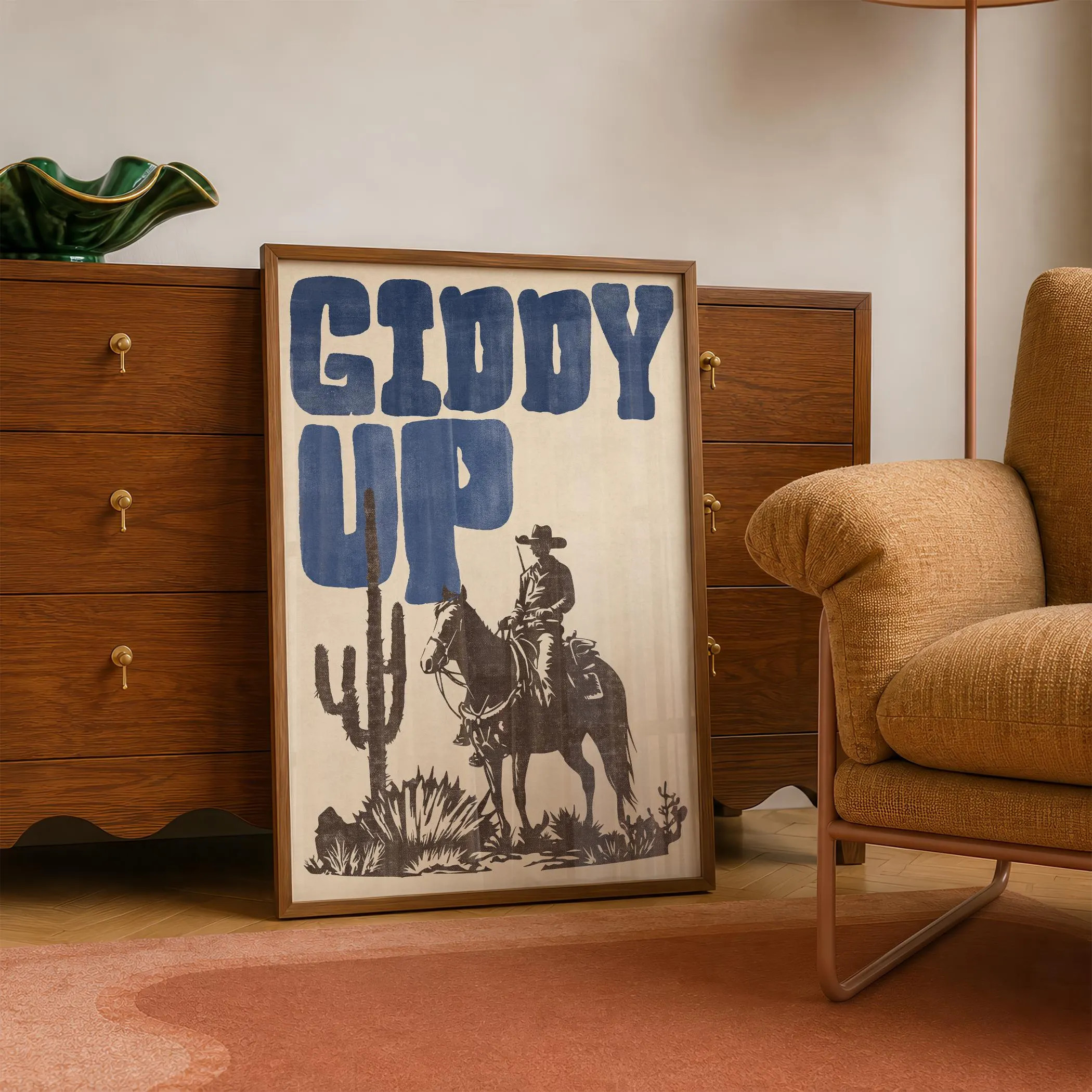 Giddy Up Cowboy Print, Vintage Southwestern Wall Art | Etsy (Global)