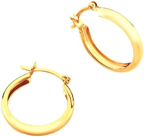 Brinco Rommanel Banhado A Ouro 18k Pequena Argola Lisa 520901 | Amazon (BR)