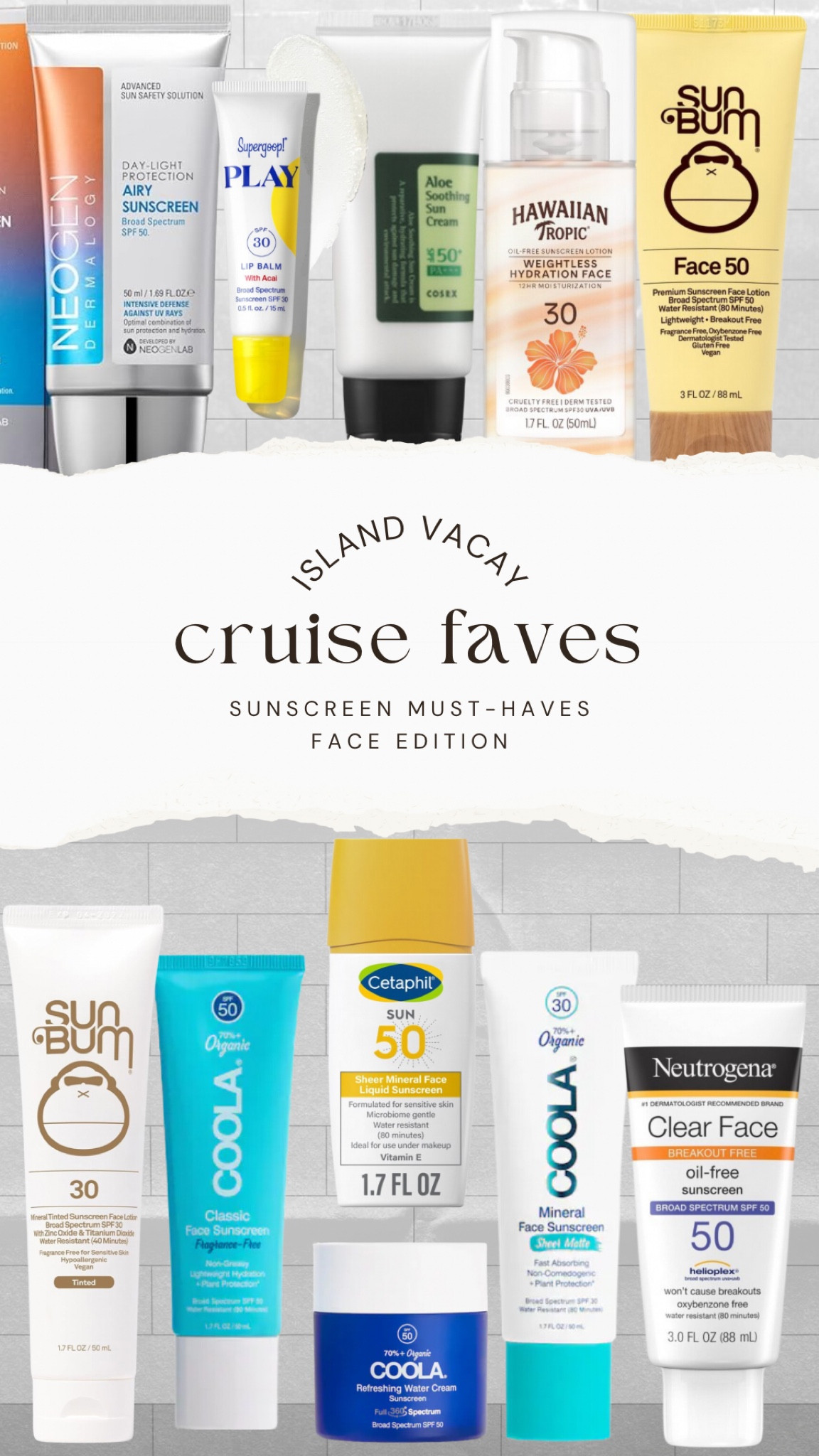Face sunscreen options that won’t break you out!

My absolute FAVORITE is Neogen’s Airy Sunscreen. We just came back from our cruise & my face looks perfect! Fully protected while I was in the sun- no sunburn, no enhanced dark spots. It’s extremely lightweight with no greasy feeling. This is a product I will always buy and keep in my skincare kit.

#LTKtravel #LTKfindsunder50 #LTKbeauty