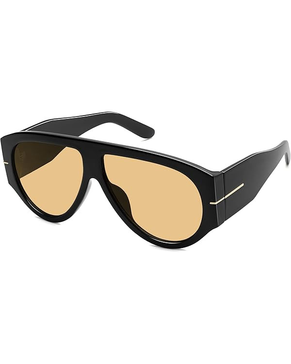 Retro Sunglasses for Women & Men - Oversized 70s Vintage Style, UV400 Protection - Perfect for Dr... | Amazon (UK)