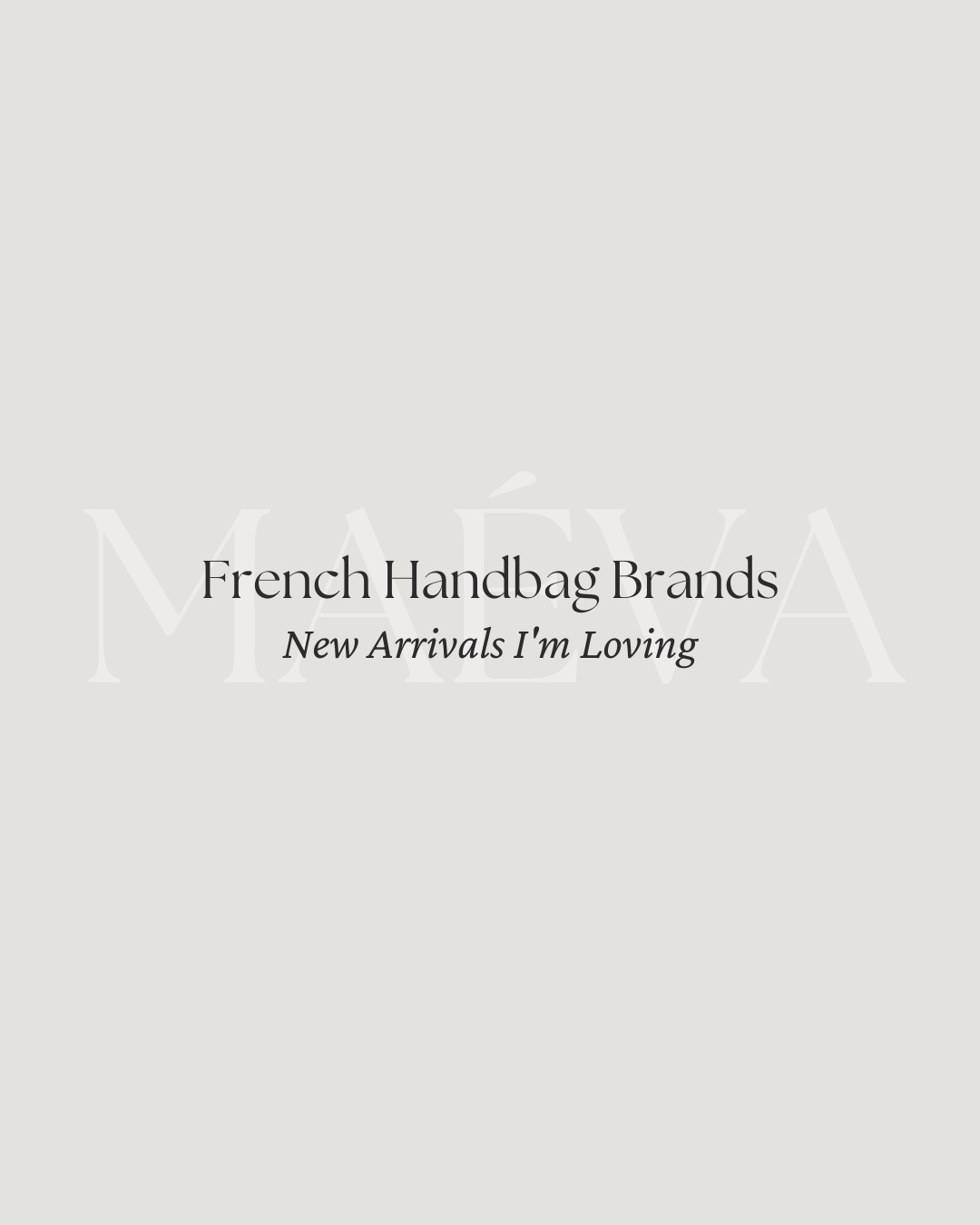 French Handbag Brands: New Arrivals I'm Loving 👜

I've been having so much fun following the latest handbag launches from some of my favorite French brands over the past few weeks! Today, I'm sharing a few of the new arrivals that have caught my eye as we begin looking ahead to the new season 🤍

From timeless everyday handbags and sculptural new silhouettes to rich suede textures and beautiful seasonal colorways, this edit features some of my favorite new arrivals from Le Tanneur, Ateliers Auguste, Polène, Léo et Violette, Soeur, and Lancaster 👜

Whether you're looking for your next timeless handbag or simply enjoy discovering French brands as much as I do, I hope you enjoy this latest edit! 

📍 Discover the full edit now live on maevawithamour.com, where you can discover each brand, explore the latest arrivals, and shop my favorite handbags

🤍 You can also find the complete edit, plus more French and European handbag discoveries, on ShopMy @ maevawithamour under ‘French & EU Bags’ - link in bio 

👉 Save this post for your next handbag search, and follow for the latest French & European brand discoveries, thoughtful shopping edits, boutique visits, and timeless style inspiration

With Amour, M.

#frenchstyle #parisianstyle #handbag #purse @ATELIERS AUGUSTE

#LTKTravel #LTKSeasonal #LTKWorkwear