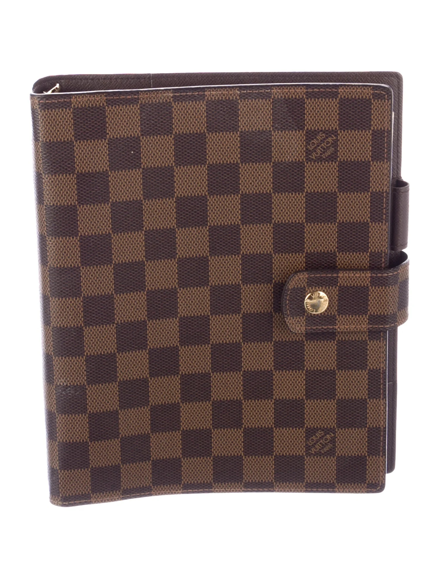 Damier Ebene Large Ring Agenda Cover | The RealReal