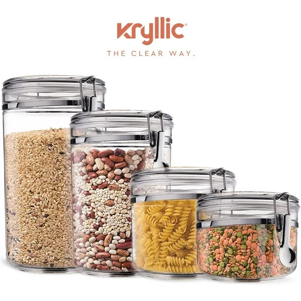 !!!BIG SALE!!! Food Storage containers canister set - Set of 4 Air Tight Canisters with lids for ... | Walmart (US)