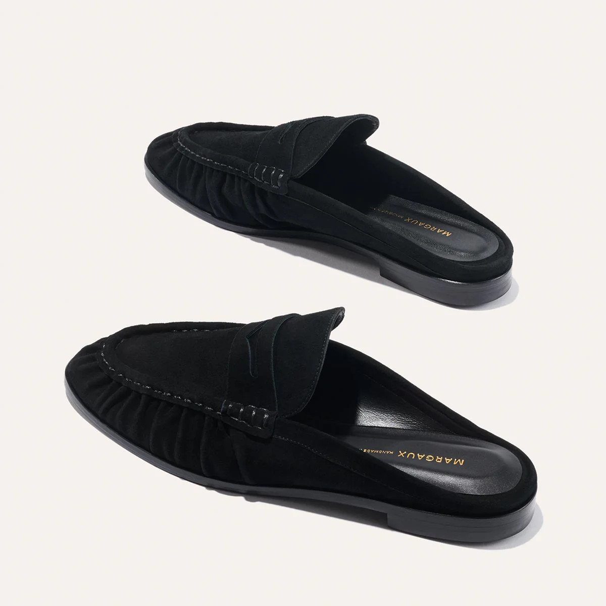 Black Suede Loafer Mule Shoes | The Astor | Margaux