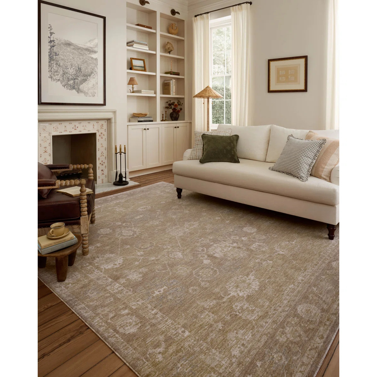 Chris Loves Julia x Loloi Louisa Taupe / Gold Area Rug | Wayfair North America