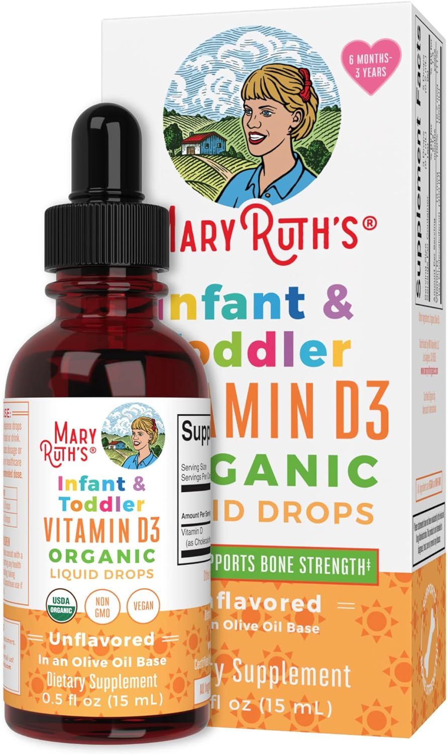 MaryRuth Organics Vitamin D3 Liquid Drops for Infants & Toddler, USDA Organic Liquid Vitamin D Sp... | Amazon (US)