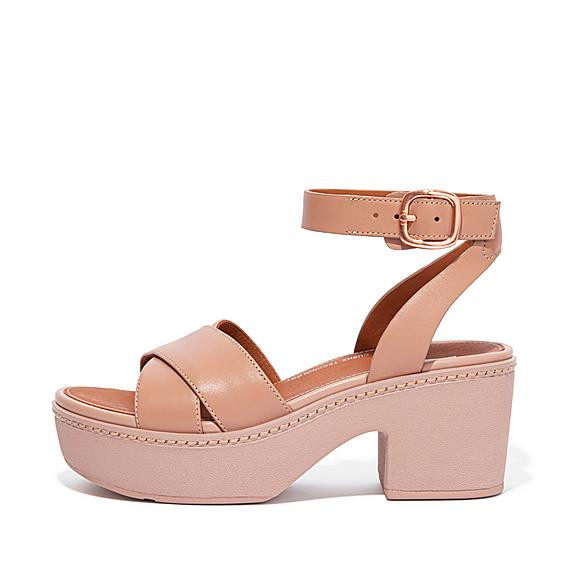 Leather Ankle-Strap Platforms | FitFlop (UK)