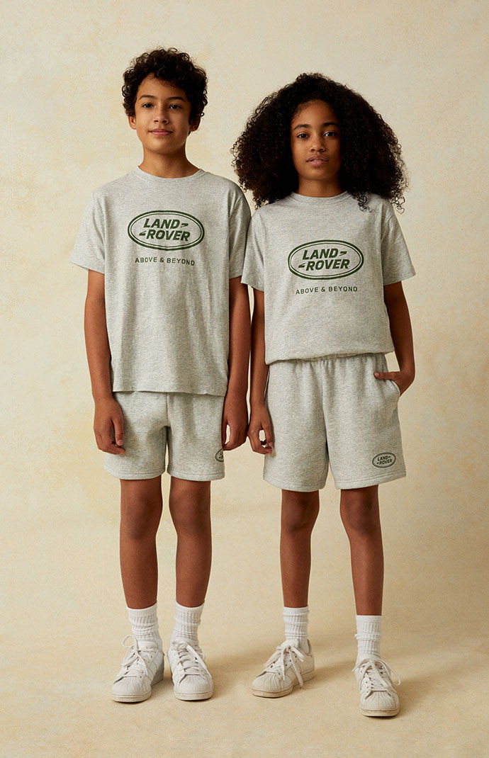 Land Rover Kids Grey Fleece Sweat Shorts - Gray size Kids Xs | PacSun