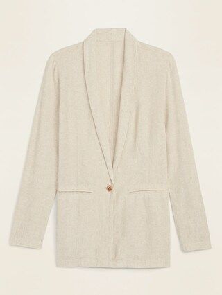 Linen-Blend Blazer for Women | Old Navy (US)