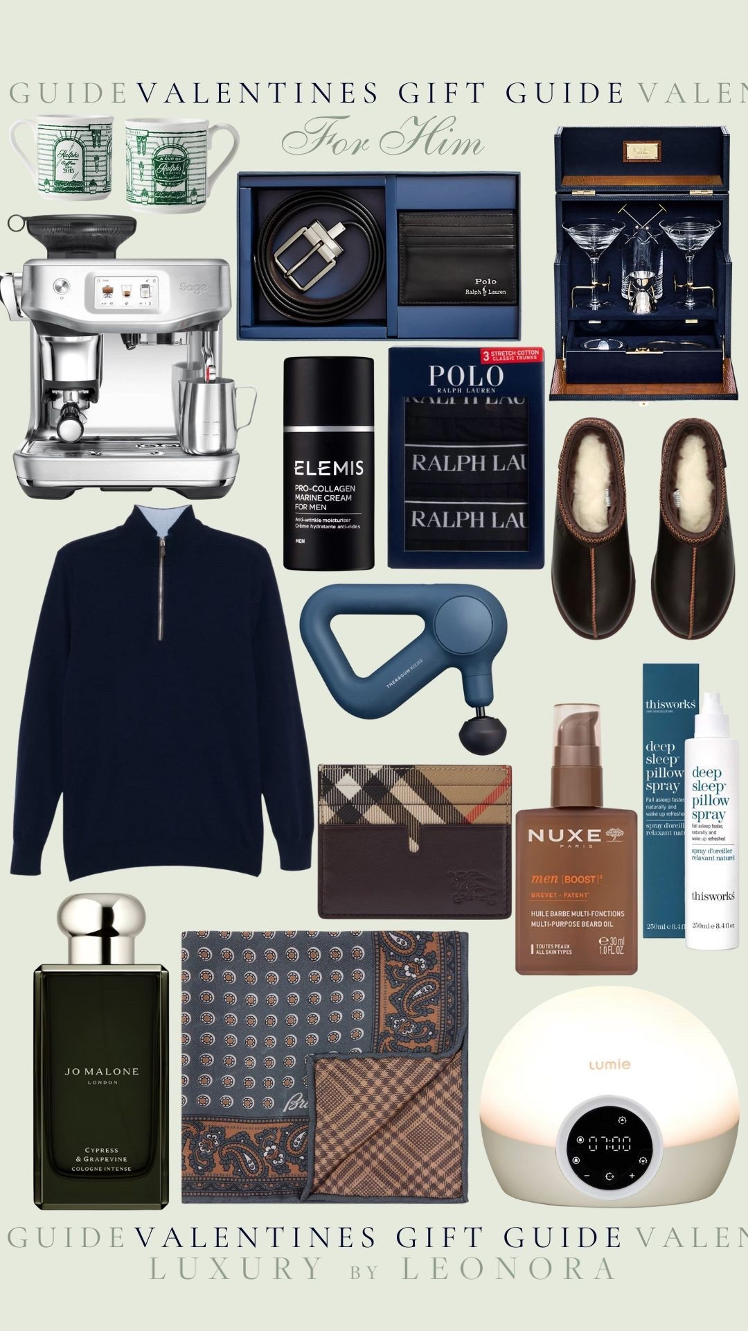 My Valentines Day Gift Guide for Him 💌✨ 

The perfect gifts to give to any special man in your life! 

Valentines Day | For Him | For Men | Gift Guide | Presents | Luxury Gifts | Ralph Lauren | Cashmere | Men’s Beauty 

#LTKgiftguide #LTKmens #LTKluxury