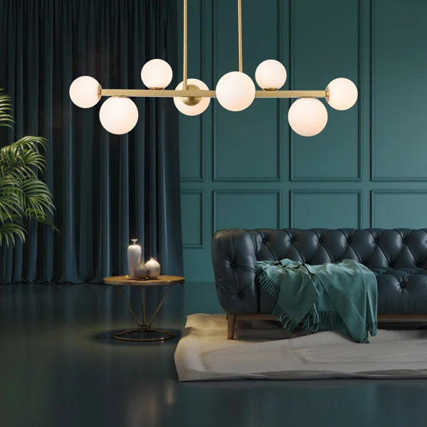 Eya 8 - Light Sputnik Globe Modern Linear Chandelier | Wayfair North America