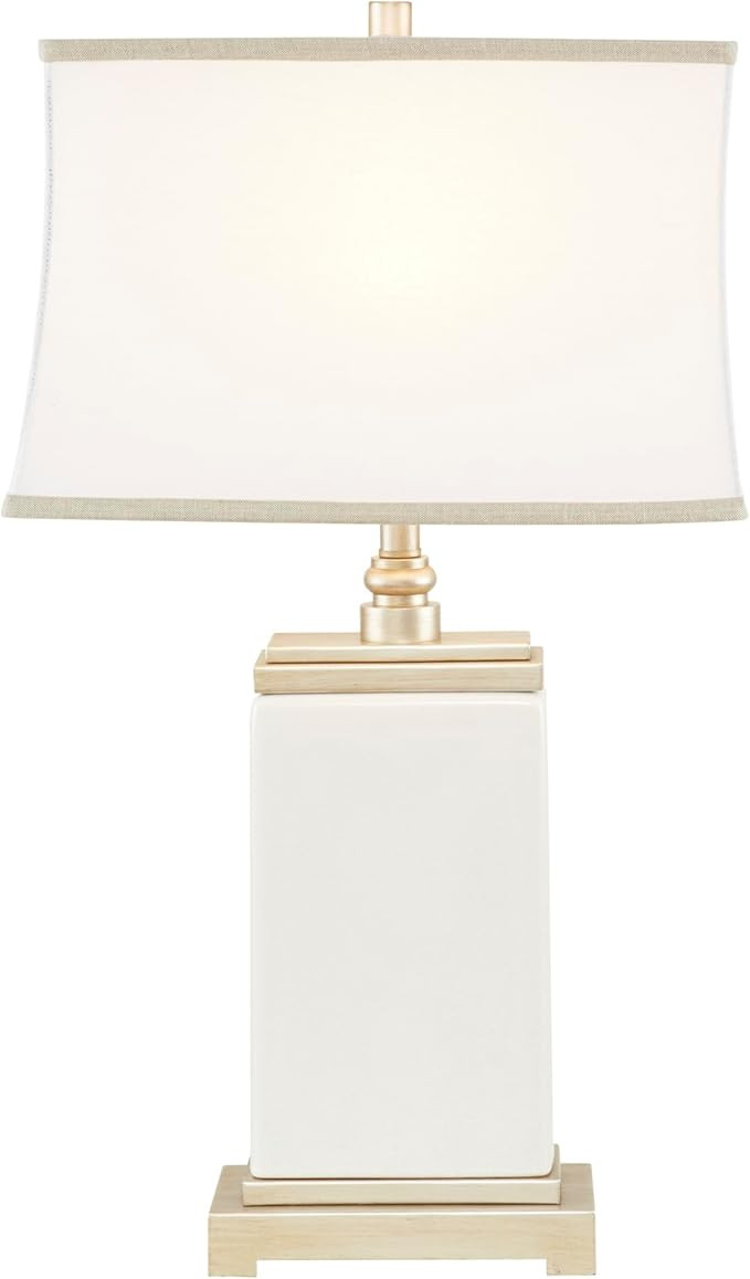 Hampton Hill Colette Table Lamp Modern Design, Ceramic Body & Antiqued Silver Accent, Nightstand ... | Amazon (US)