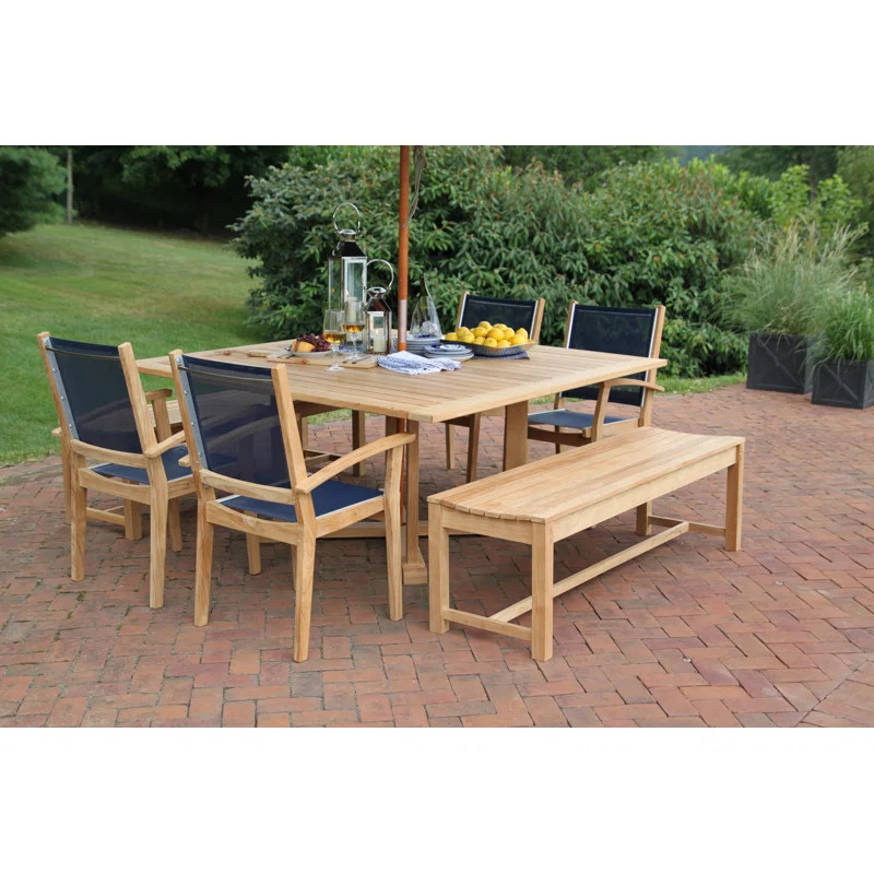 Barbados Square Teak Outdoor Dining Table | Wayfair North America