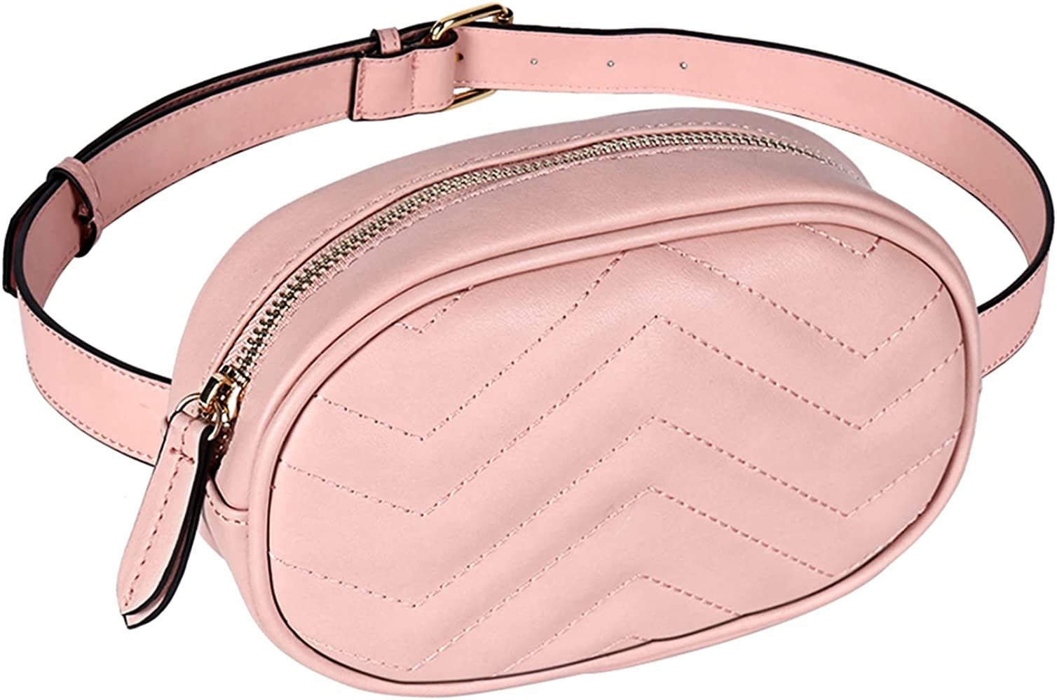 Geestock Pink Fanny Packs for women fashionable, Small Waist Bags Waterproof Belt Bag Stylish Bumbag | Amazon (US)