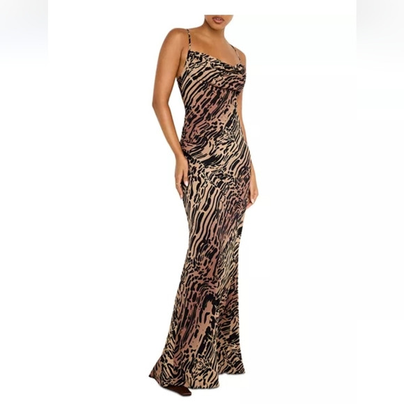 GOOD AMERICAN DRESS, size S..Chiffon Bias Cowl Neck Maxi Dress. | Poshmark