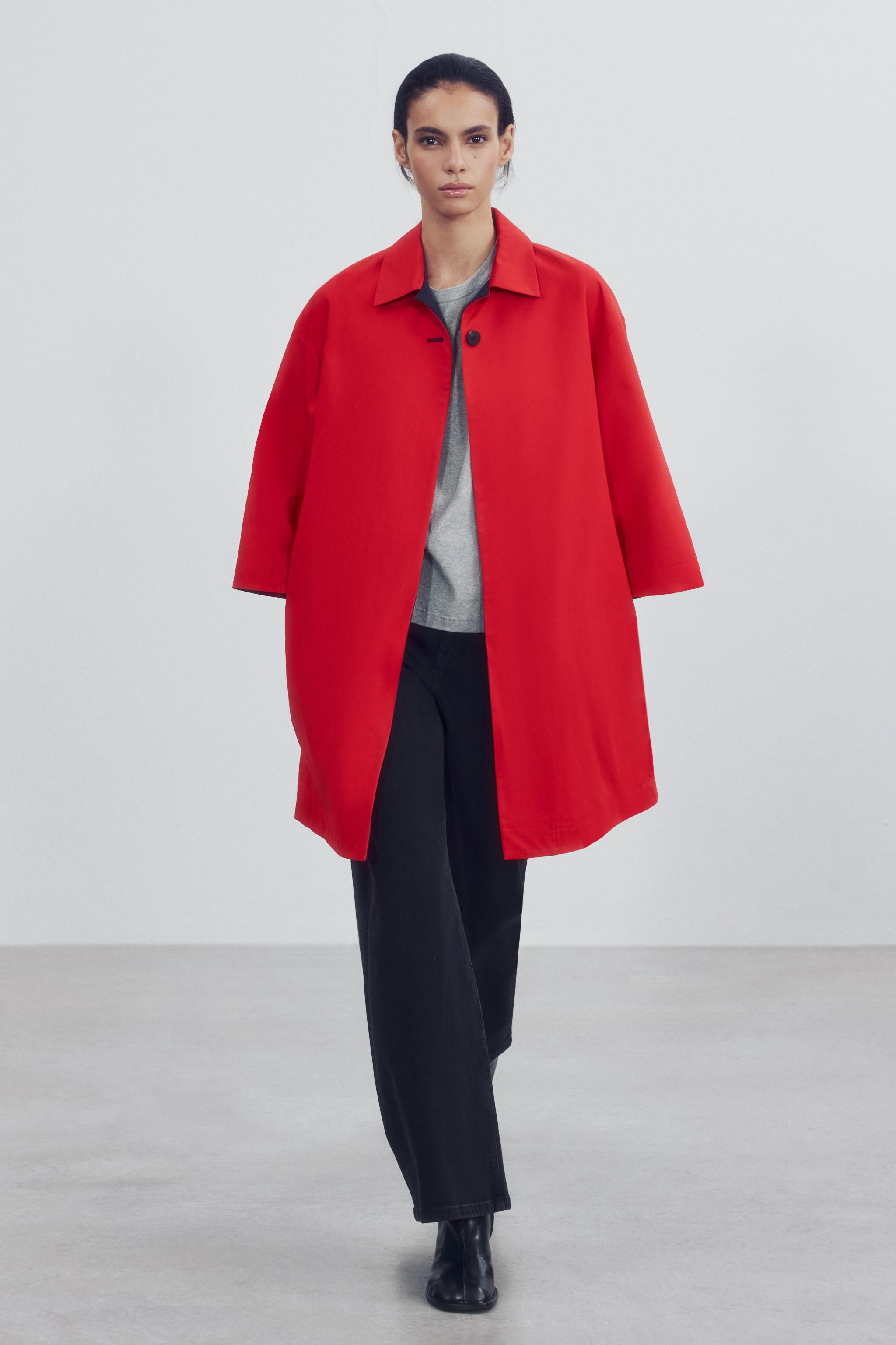 ZW Collection Reversible Midi Trench Coat | Zara UK