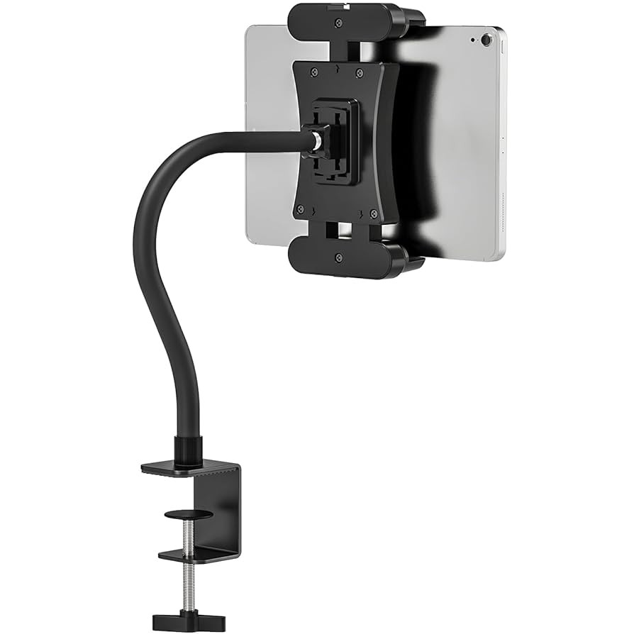 Tablet Stand Holder, Gooseneck iPad Desk Mount for Kitchen, Work Meetings, Video, Tablet Clamp Mo... | Amazon (US)