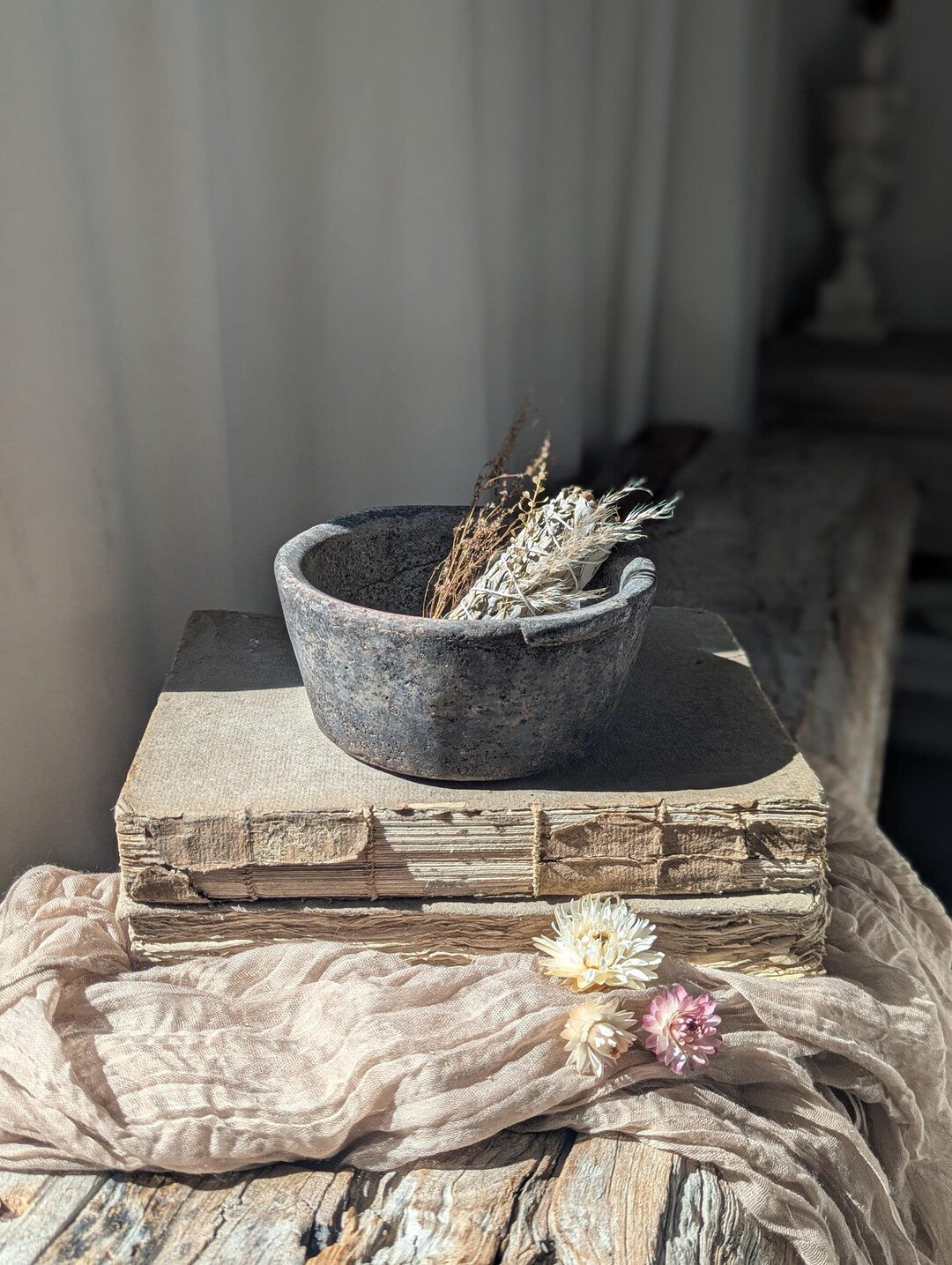 Small/ Medium Vintage Stone Bowl - Etsy | Etsy (US)