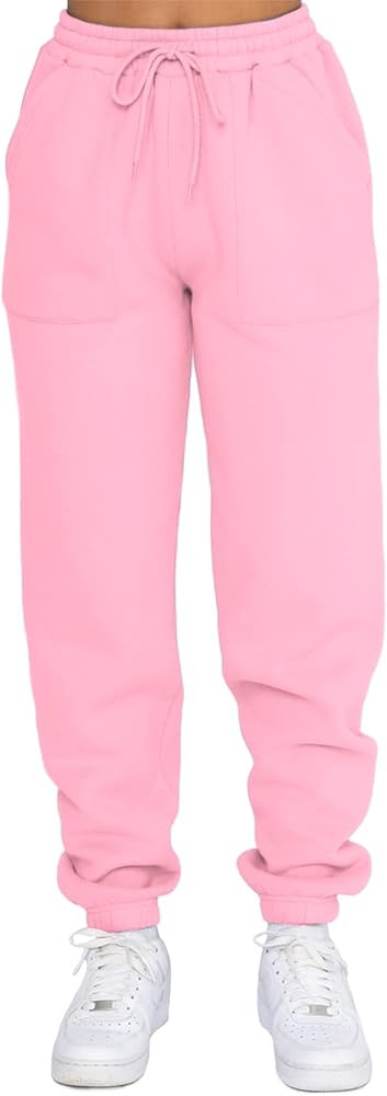 Waitfairy Women's Winter Fleece Sweatpants Casual Comfy High Waisted Workout Cinch Bottom Joggers... | Amazon (US)