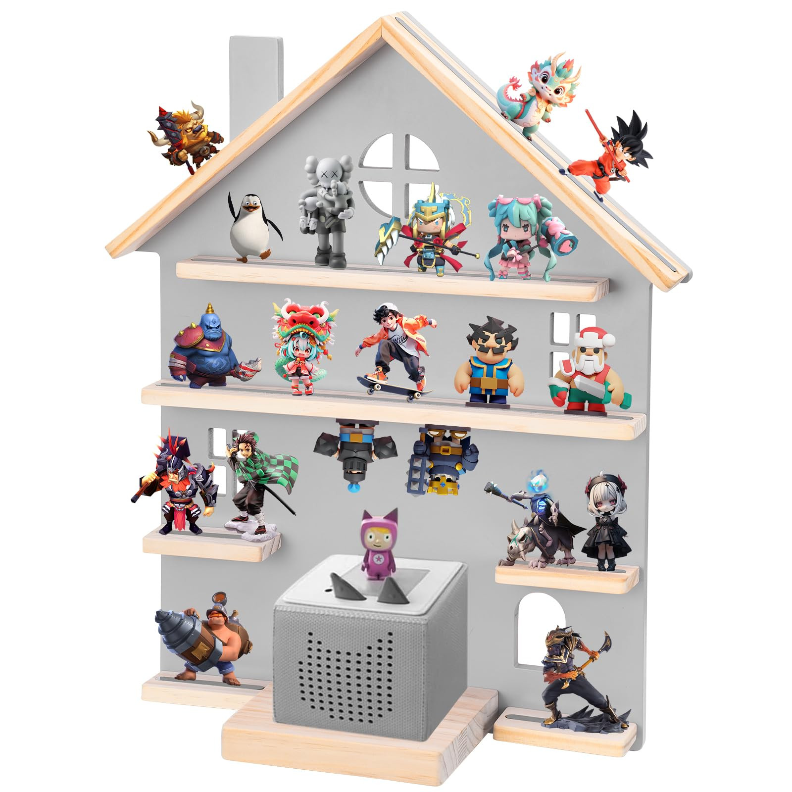 Tonie Storage Shelf for Toniebox & Tonie Characters, Durable Wooden Tonie Box Shelf, Tonie Wall S... | Amazon (US)