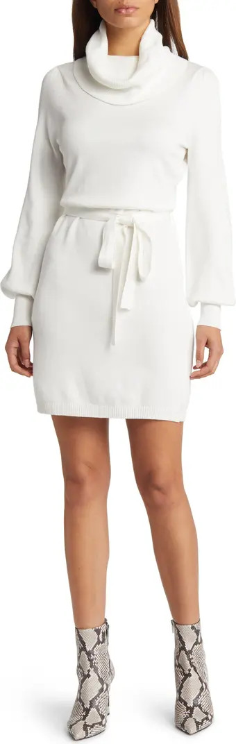 Sam Edelman Cowl Neck Long Sleeve Sweater Dress | Nordstrom | Nordstrom