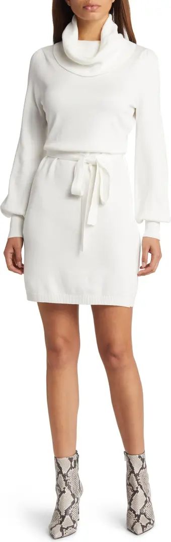 Sam Edelman Cowl Neck Long Sleeve Sweater Dress | Nordstrom | Nordstrom