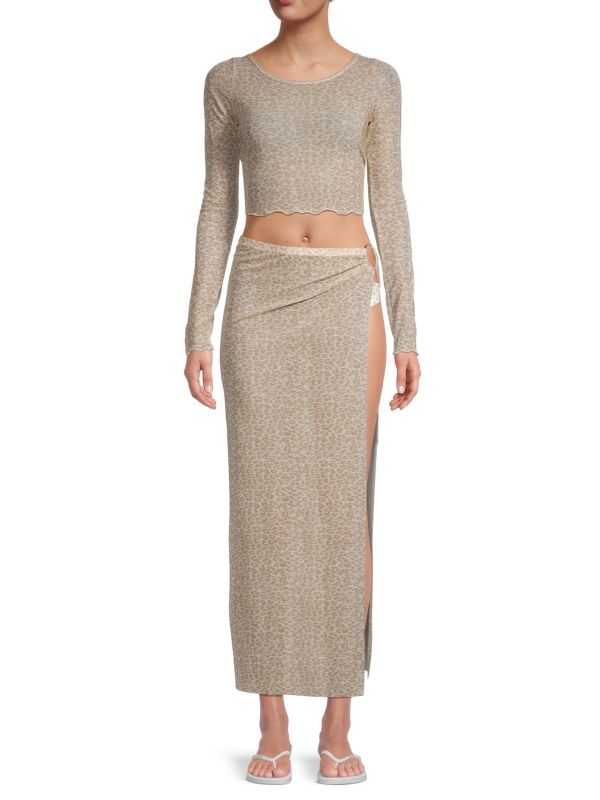 2-Piece Long-Sleeve Mesh Cover-Up Set | Saks Fifth Avenue OFF 5TH