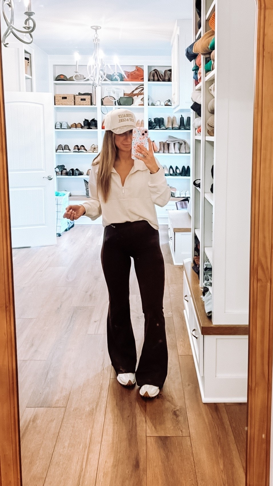 Obsessed with these leggings - my new absolute favorites! Use code brooke20 for 20% off! 

Wearing a small. 

Flare leggings | pullover | spring outfit | trucker hat | ball cap 

#LTKmomlife #LTKootd #LTKActive