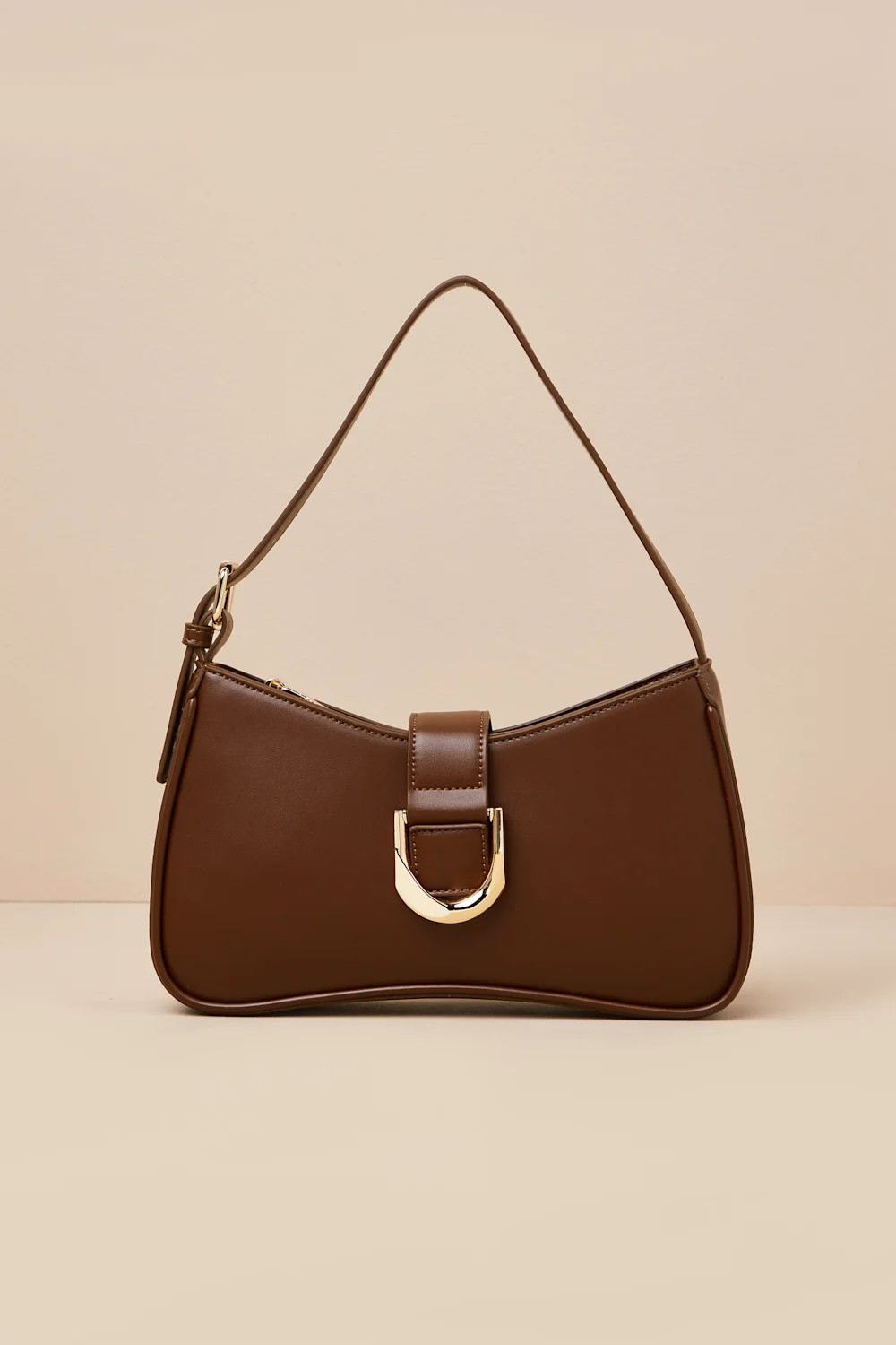 Oh-So Chic Brown Buckle Shoulder Bag | Lulus