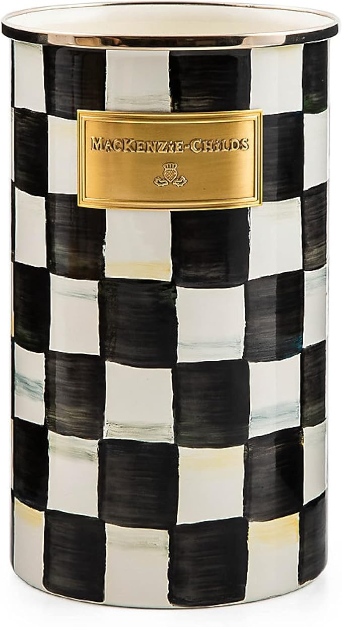MACKENZIE-CHILDS Courtly Check Enamel Utensil Holder, Cute Holder for Utensils | Amazon (US)