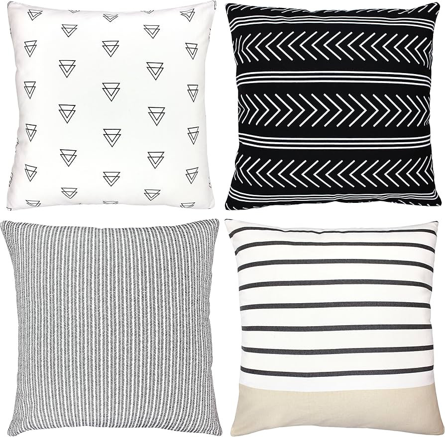 Woven Nook - Modern & Luxurious 18" x 18" Decorative Boho Throw Pillow Covers - Durable Quality & Ma | Amazon (US)