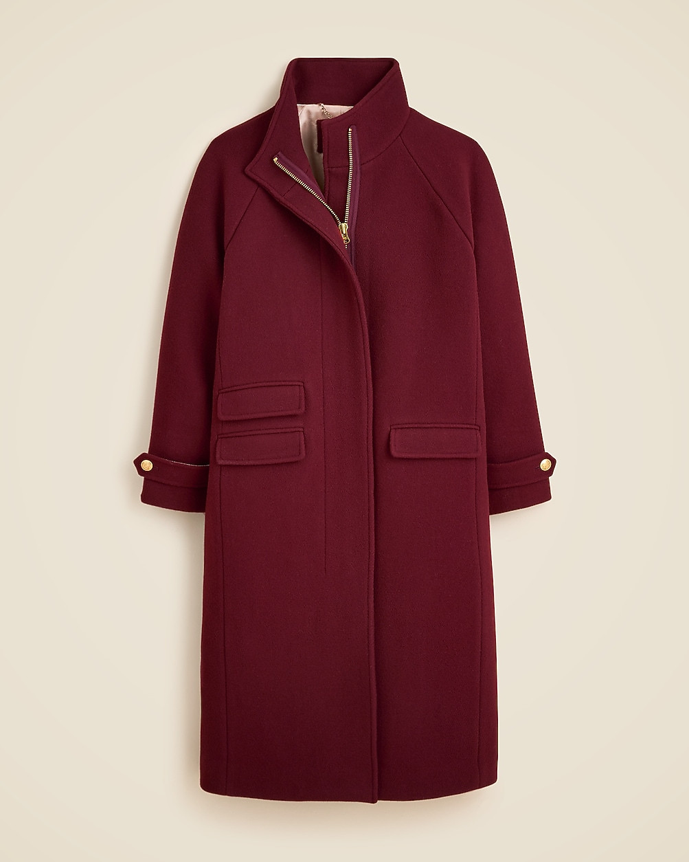 Long Toscana coat in Italian stadium-cloth wool blend | J. Crew US