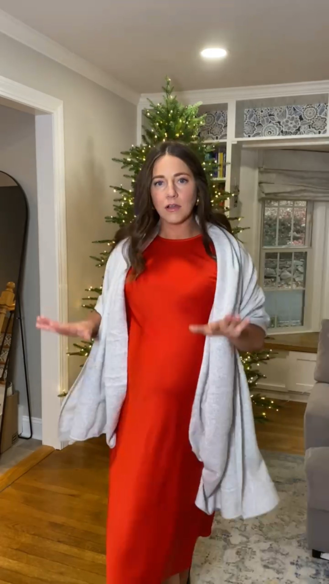 The color of this dress is so gorgeous!!! I’m wearing size 4 

#LTKHoliday #LTKFindsUnder100 #LTKSaleAlert