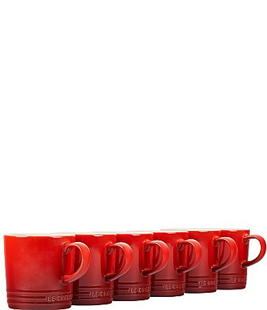 Le Creuset London Mugs Set of 6 - Cerise | Dillard's