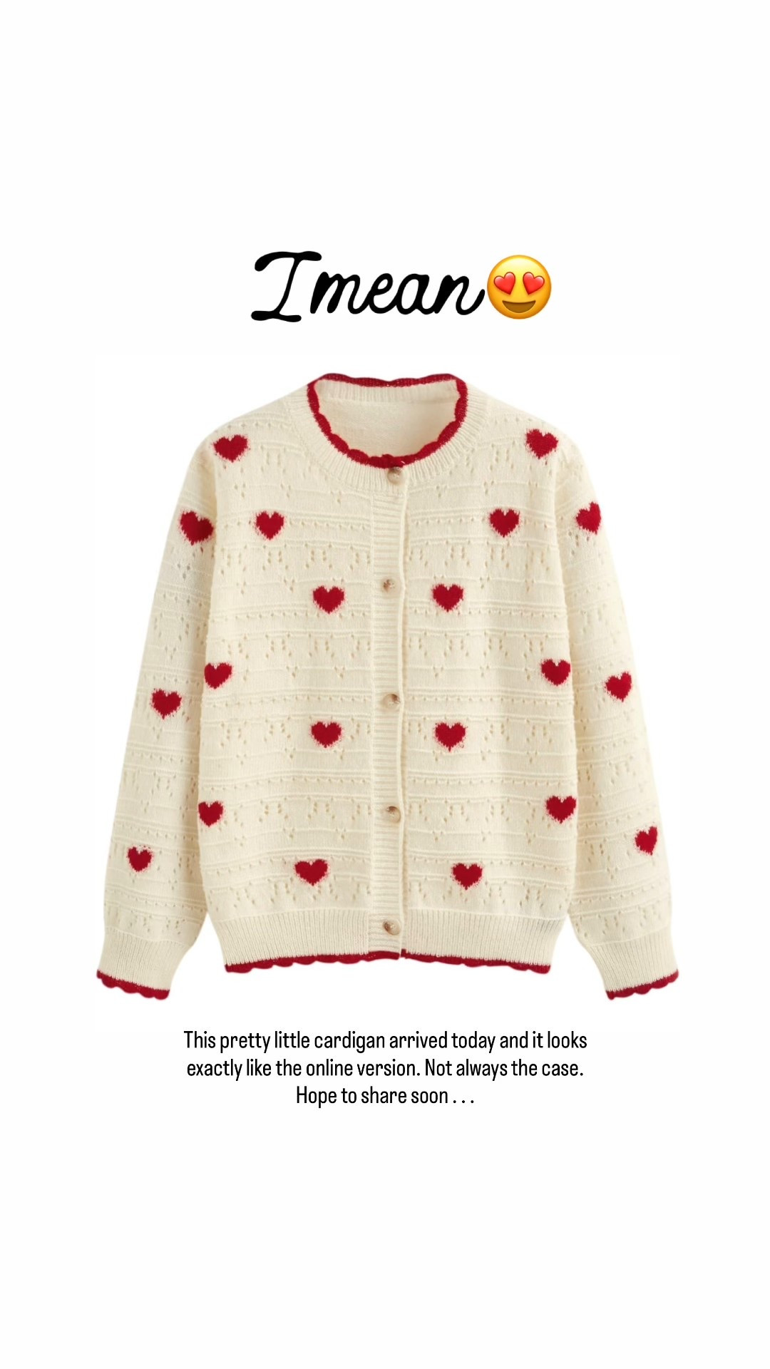 So impressed with this valentines cardigan sweater! I was expecting it to be “okay” and it looks great on. Fits tts, I bought a medium .

#LTKHoliday #LTKmomlife #LTKOver40