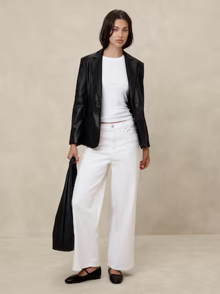 Vegan Leather Blazer | Banana Republic Factory