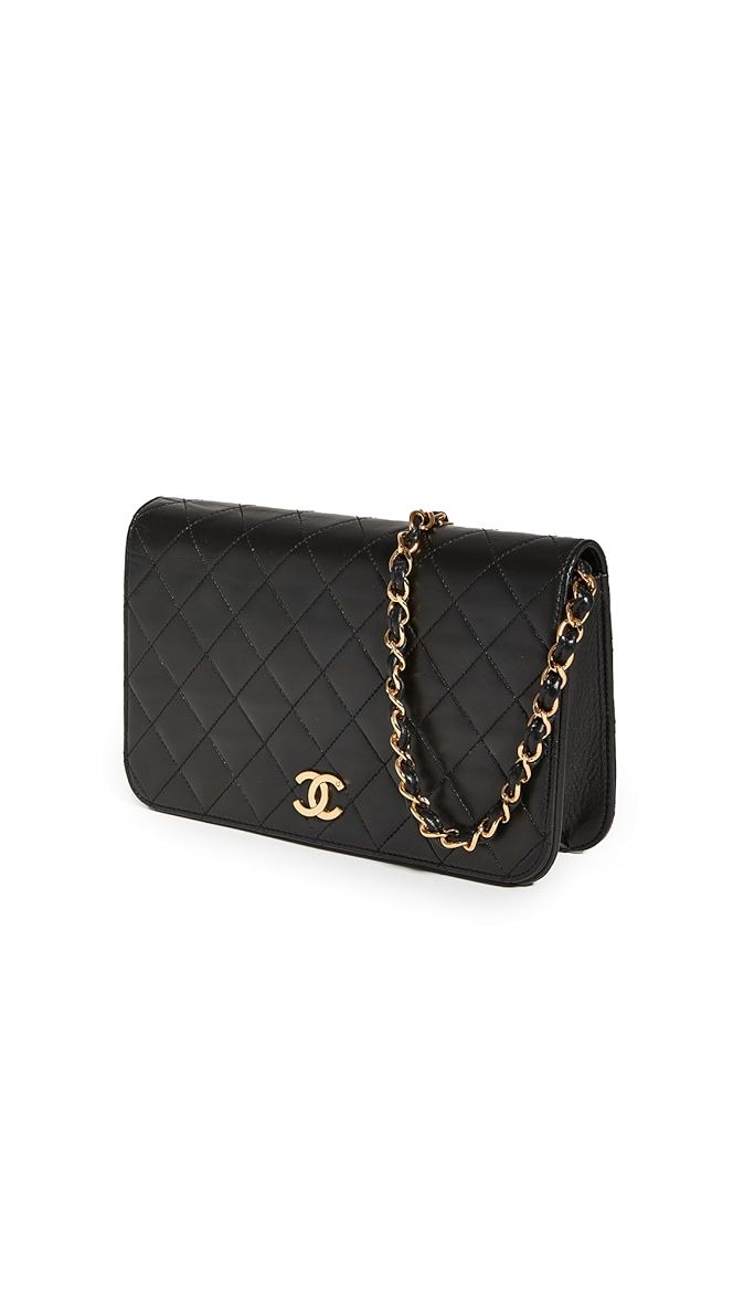 Chanel Black Lambskin Full Flap Bag | Shopbop