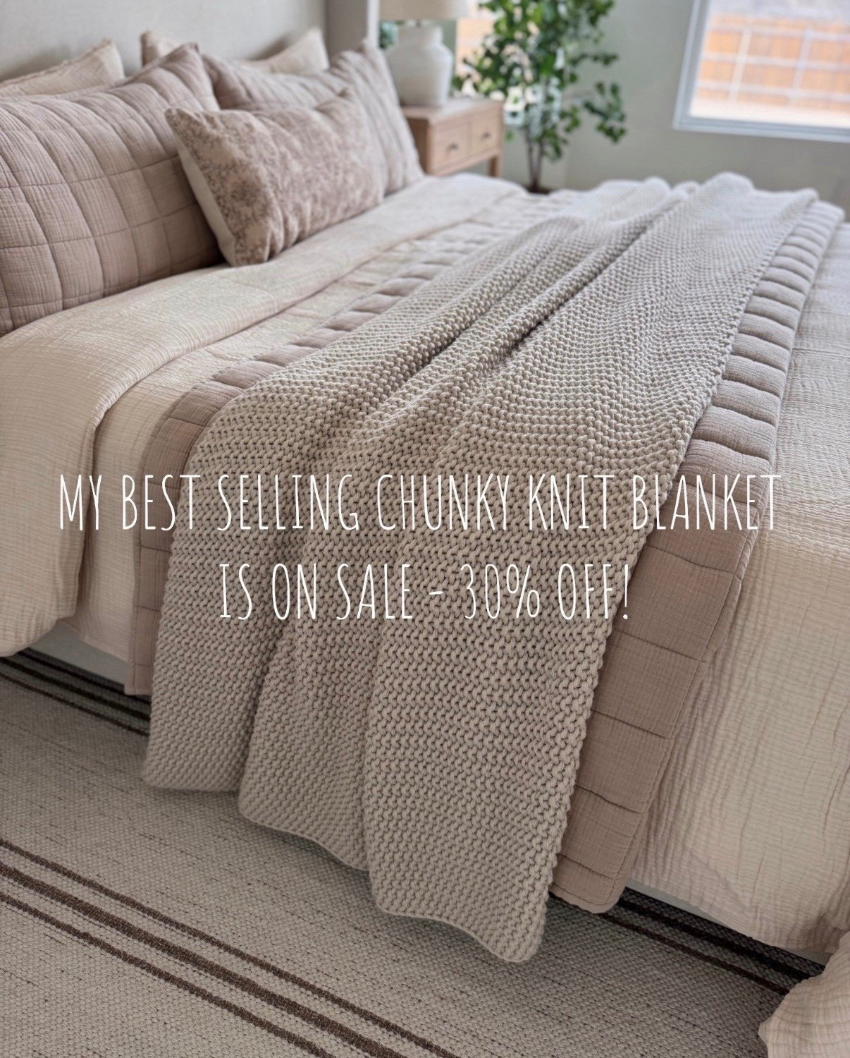 ✨ Target SALE - 30% off my best selling chunky knit blanket ✨

Casaluna sale, target sale, bedding sale, early black friday deals, target bedding, bedding essentials 

#LTKFindsUnder50 #LTKSaleAlert